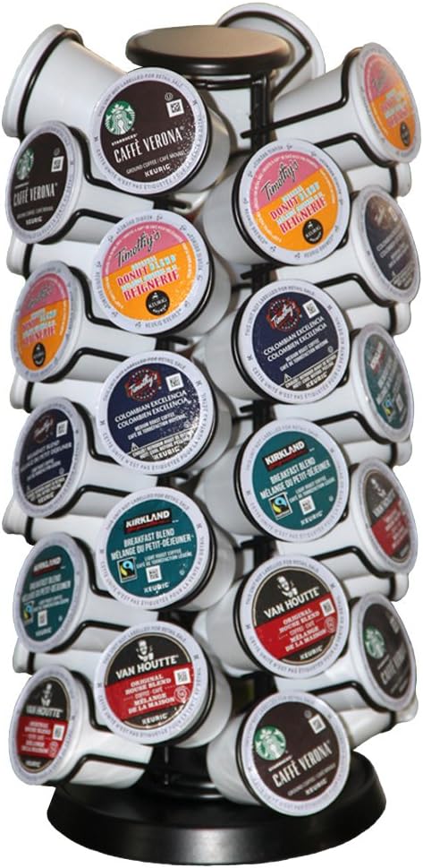 BLACKSMITH FAMILY Boundle of Deluxe K Cup Carousel Holder and Portable Coffee Press for K Cups