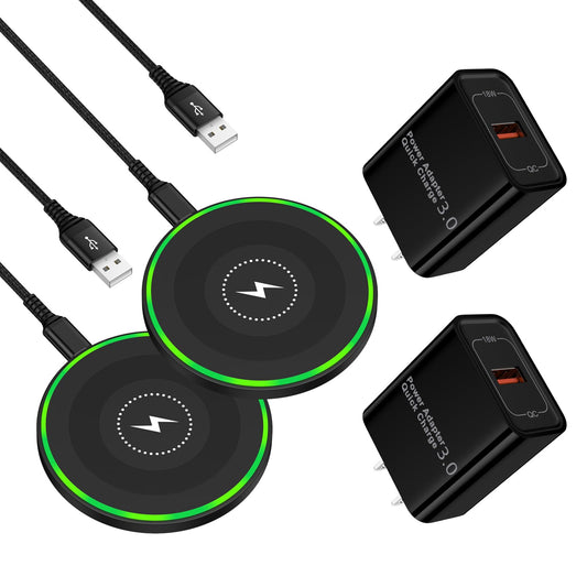 15W Wireless Charger for Motorola Fast Charging Pad for Moto G Power(2025)/Stylus(2025)/Edge+/Edge 70/Razr+/60 Ultra, 2Pack Android Wireless Charging Station for Pixel 10, Samsung S26 S25,with Adapter