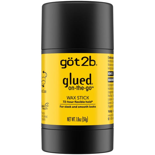 got2b glued on-the-go wax stick, 1.8oz, sleek and slick styles, style your hair without the crunch, helps control frizz