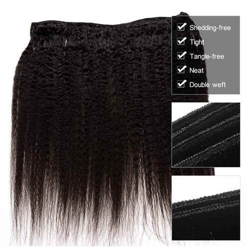 28 30 32 inch Brazilian Kinky Straight Bundles Human Hair #1B Yaki Bundles Natural Black Straight Human Hair Bundle