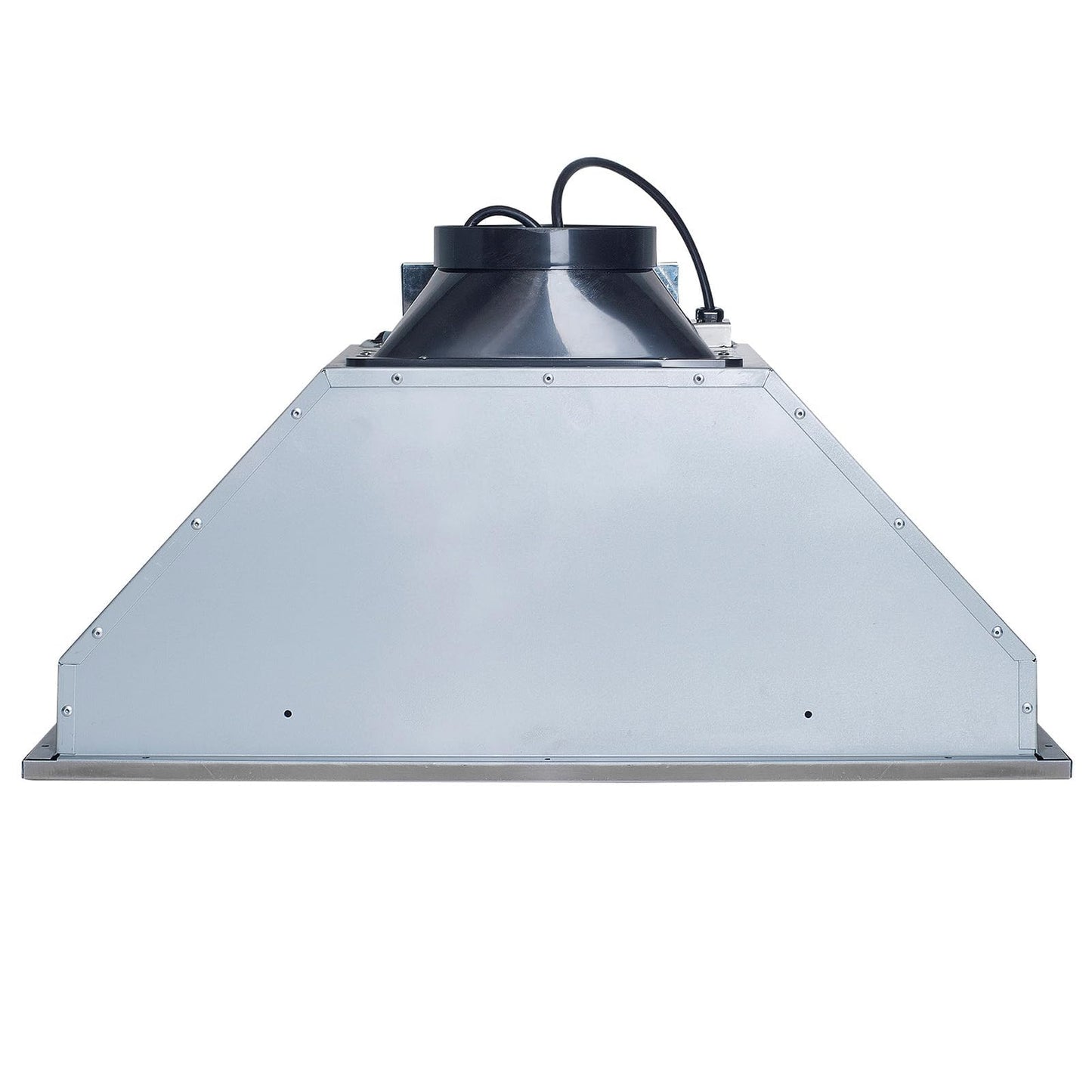 HomeBeyond 28-inch Insert/Built-in Range Hood 600 CFM Stainless Steel Kitchen Chimney Vent 1 Blower 3 Speed Button Control with LED Lights