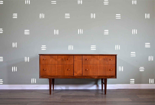120pcs Modern Line Wall Stickers Boho Nursery Kids Living Room Scandinavian Home Décor Self-Adhesive Murals Vinyo DIY Gift YT5037 (White)