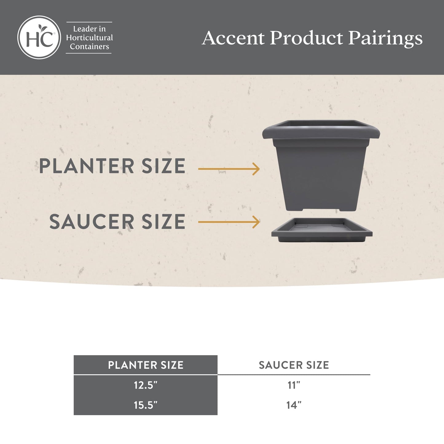 The HC Companies Accent Square Plant Pot w/Drainage - Classic Planters for Outdoor Plants & Indoor Plants - Lightweight & UV-Resistant Square Planter Box (15.5”, Evergreen, Pack of 1)