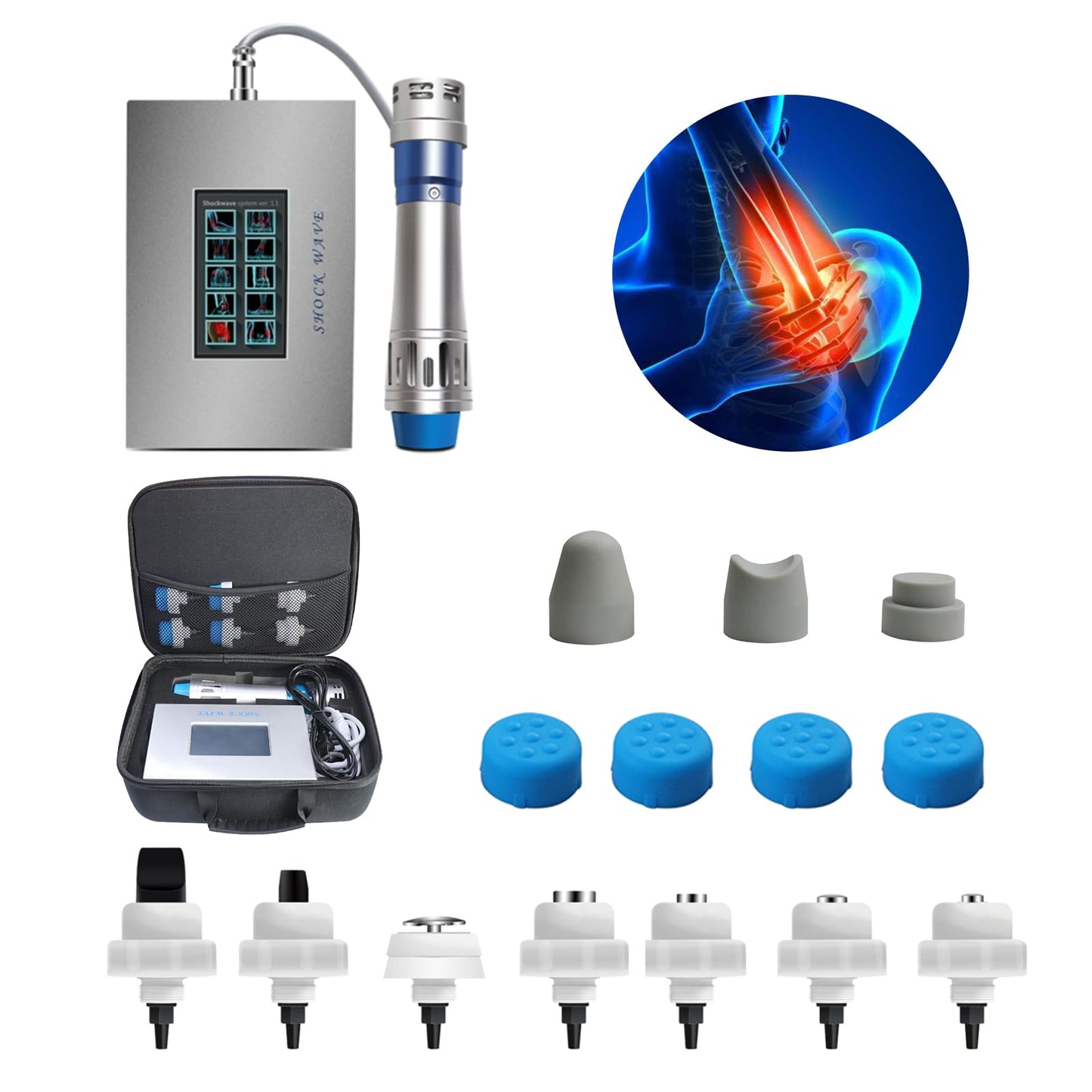 Electric Shockwave Therapy Machine for Body Shock Wave Therapy Device Muscle Relaxation Tool for Pain Relief Body Massager Focused Shockwave Therapy Machine