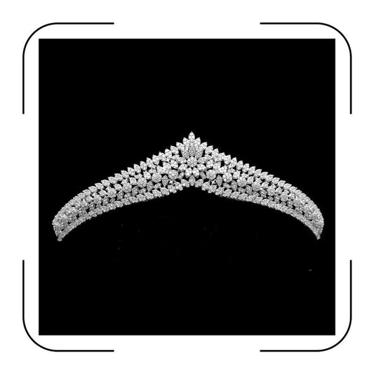 Cubic Zirconia Wedding Tiaras for Bride Small Sweet 16 Birthday Prom Queen Crown Pageant Headpieces Coronas Para 15 Anos Quinceaneras 2026 Silver Bridal Hair Accessories