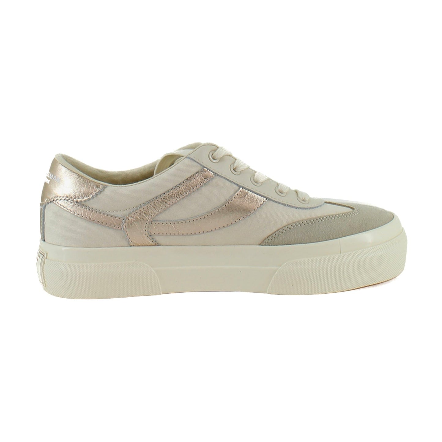 Sam Edelman Women's Simone Sneaker Ivory/Lily White/Gold Leaf 9.5 Medium