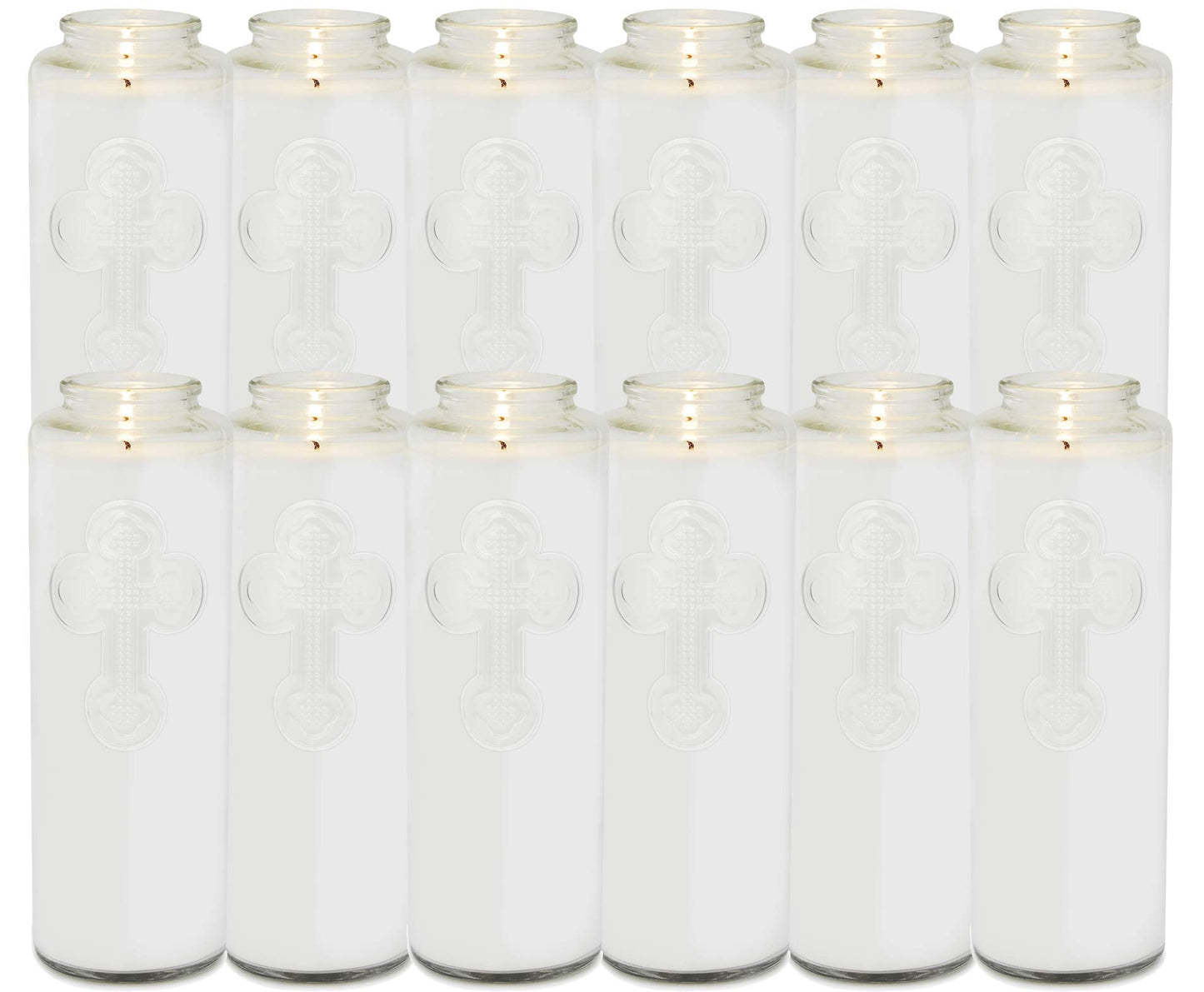 Root Candles Prayer Candles Clear Glass Devotional 7-Day Prayer Candle, 12-Count, Meditation
