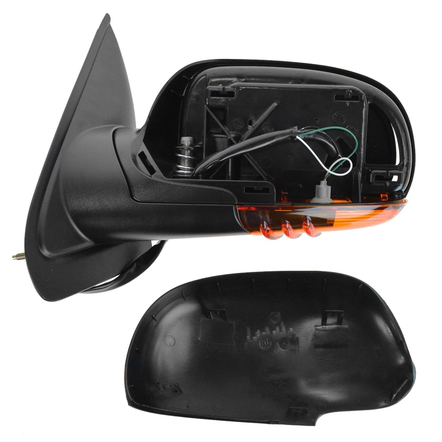 TRQ Driver Side Mirror Assembly Electric Adjustment Heated Memory Black Compatible with 2004-2007 Chevrolet Trailblazer GMC Envoy Buick Rainer GM1320348 GM1320349