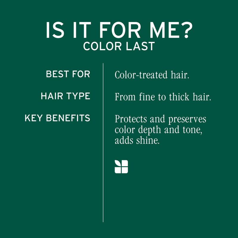 Biolage Color Last Shampoo - For Color-Treated Hair, Nourishes, Strengthens, Hydrates and Adds Shine, Soybean Oil & Stearic Acid, Paraben & Mineral Oil-Free, Vegan, 13.5 Fl Oz