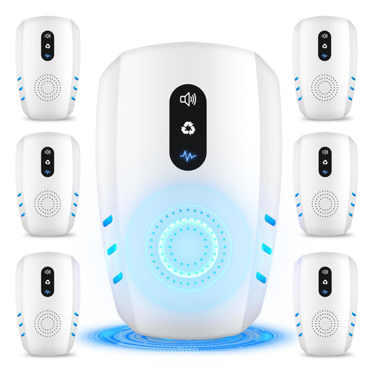 2026 Cvtayn Upgraded Ultrasonic Pest Repellent Indoor Repeller, Mouse Traps, Repellent Roach, Mouse, Bugs, Mosquito, Mice, Spider, Ant, Rodent Repellent Ultrasonic Plug in, 3 Mode Switching, 6 Packs
