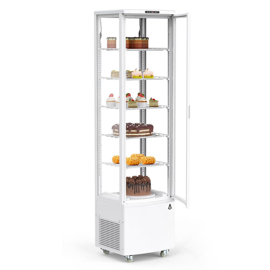 GAOMON idO-A2EfLtRlFtU_six5YQ GHB-WH2025021100014 Countertop Refrigerator Cu.Ft. Bakery Display Case, 10.5 Cubic Feet, White