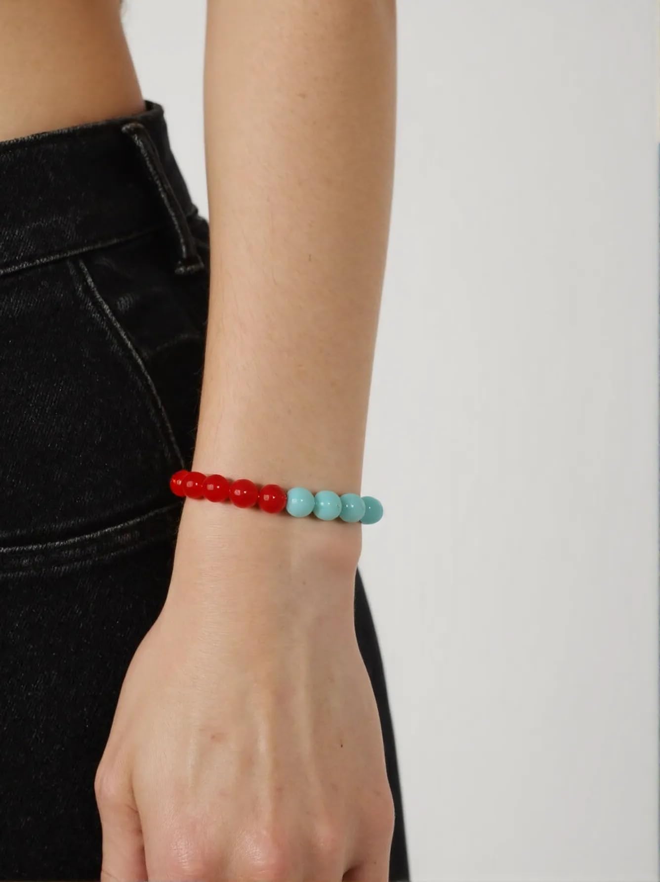 6mm Seven Chakra Stones - Stone of Balance Energy - Handmade Yoga Stretch Elastic Bracelet Natural Healing Gemstone Stress Relief Crystal Jewelry Power Energy Gifts for Men and Women