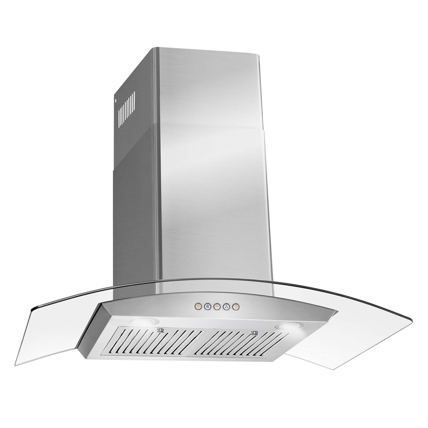 COSMO COS-668WRC90 36 in. Vista Collection 380 CFM Ducted Wall Mount Range Hood, Button Controls, LED Lights, Stainless Steel