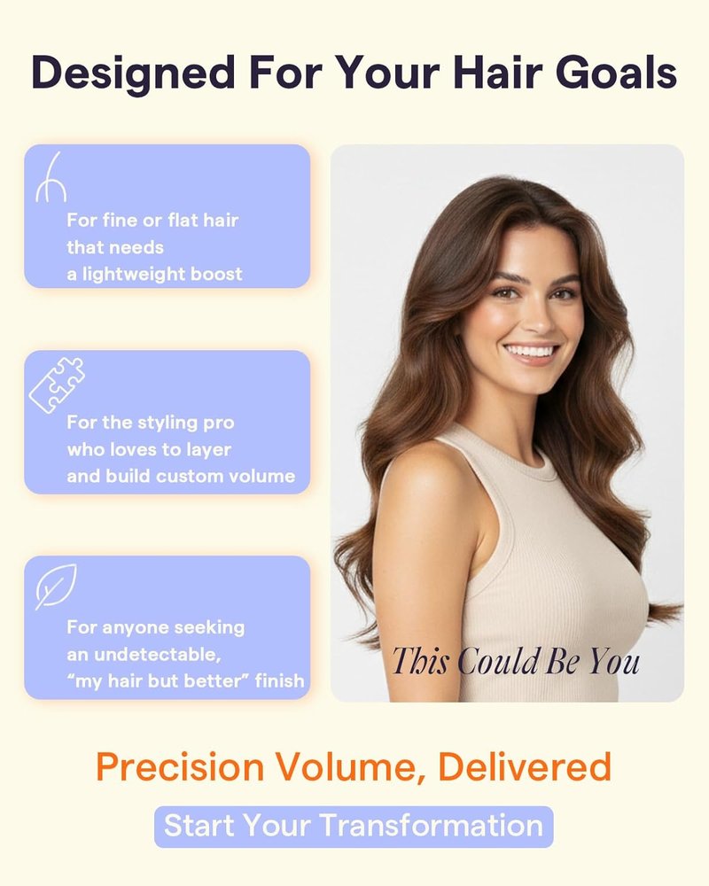 Brown Human Hair Extensions - 16 Inch Clip-In Remy Hair, Straight & Natural | 60 Grams, Medium Brown, 3 Pcs