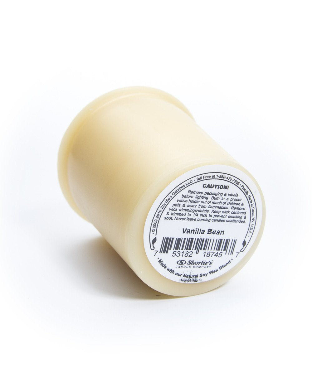Vanilla Bean Soy Votive Candles - Scented with Natural Fragrance Oils - 6 Beige Natural Votive Candle Refills - Bakery & Food Collection