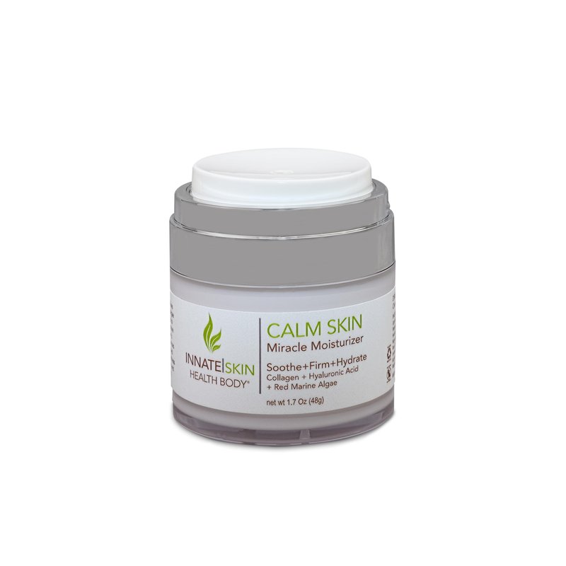 Innate Skin Calm Skin Face Moisturizer with Hyaluronic Acid, Collagen & Red Marine Algae 1.7oz Air Pump