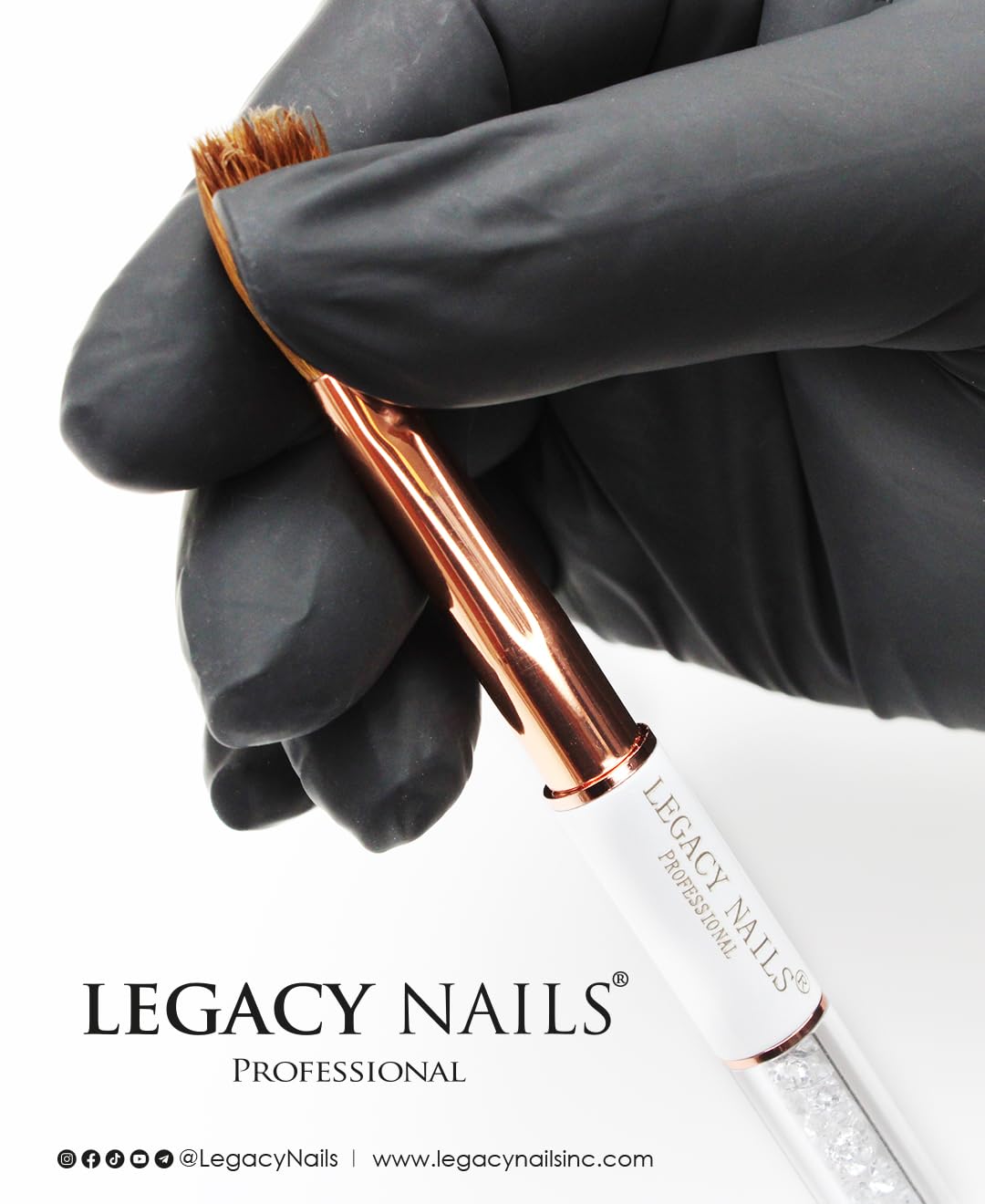Legacy Nails Professional Acrylic Nail Brush #8 - WHITE - Perfect For Sculpting Acrylic Nail Extensions Flexible bristles Light weight