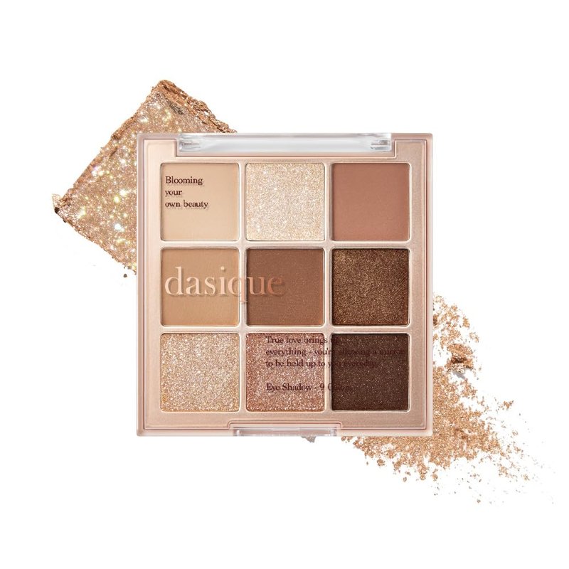 dasique Shadow Palette #21 Almond Vanilla l Vegan, Cruelty-Free l 9 Blendable Shades in Smooth Matte and Shimmer Finishes with Gorgeous Pearls