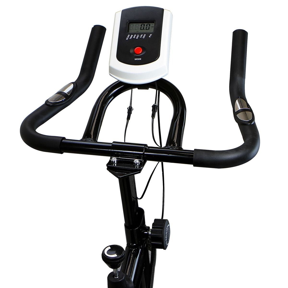 XtremepowerUS Exercise Bike 22lb Flywheel Stationary Workout Machine Blue