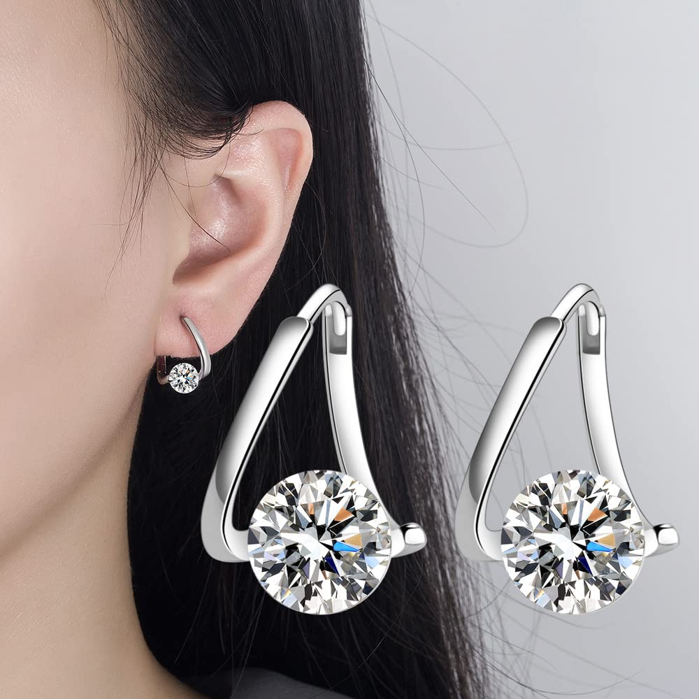 Halolux Lymphvity Germanium Earrings,Atheniz Lymphatic Earrings,Lymphatic Drainage Germanium Jewelry for Women(Silver+Silver)