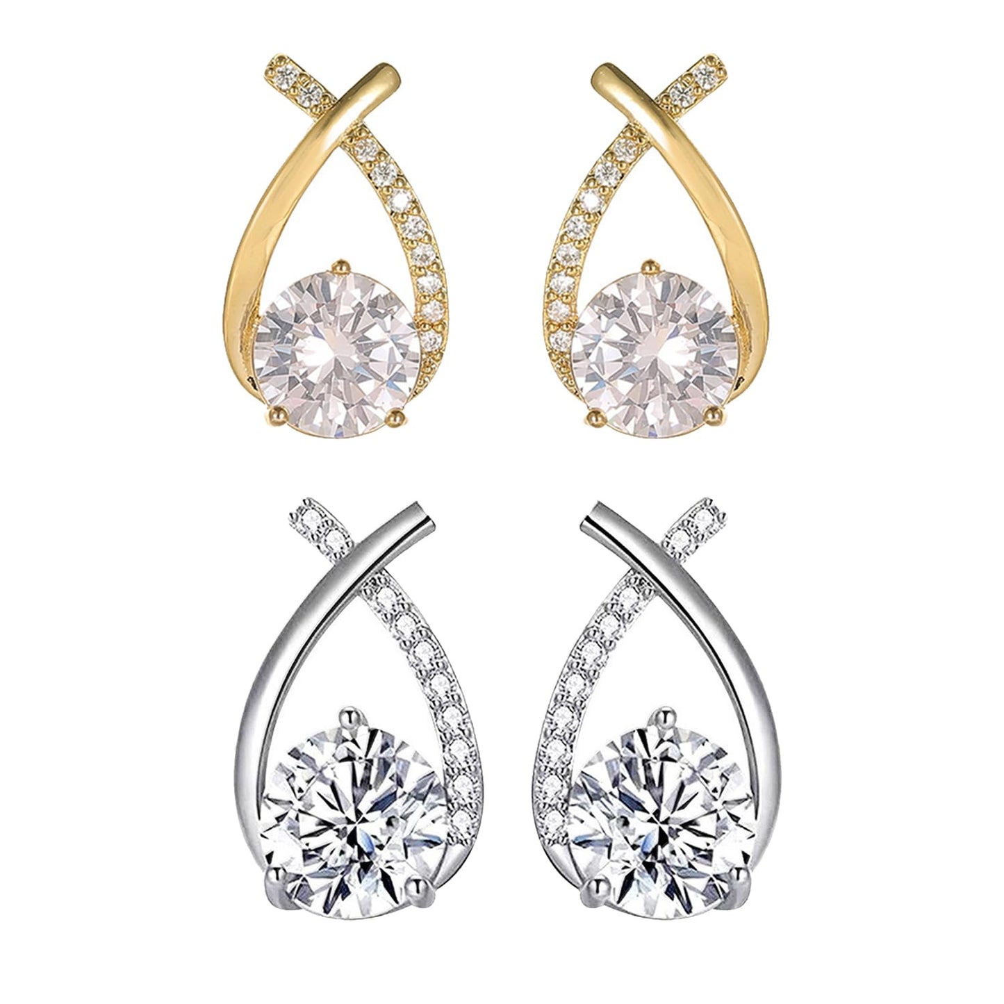 Halolux Lymphvity Germanium Earrings for Women Atheniz Lymphatic Earrings Halolux Lymphatic Germanium Earrings CZ Zircon Earrings Lymphatic Drainage Earrings for Women (A)