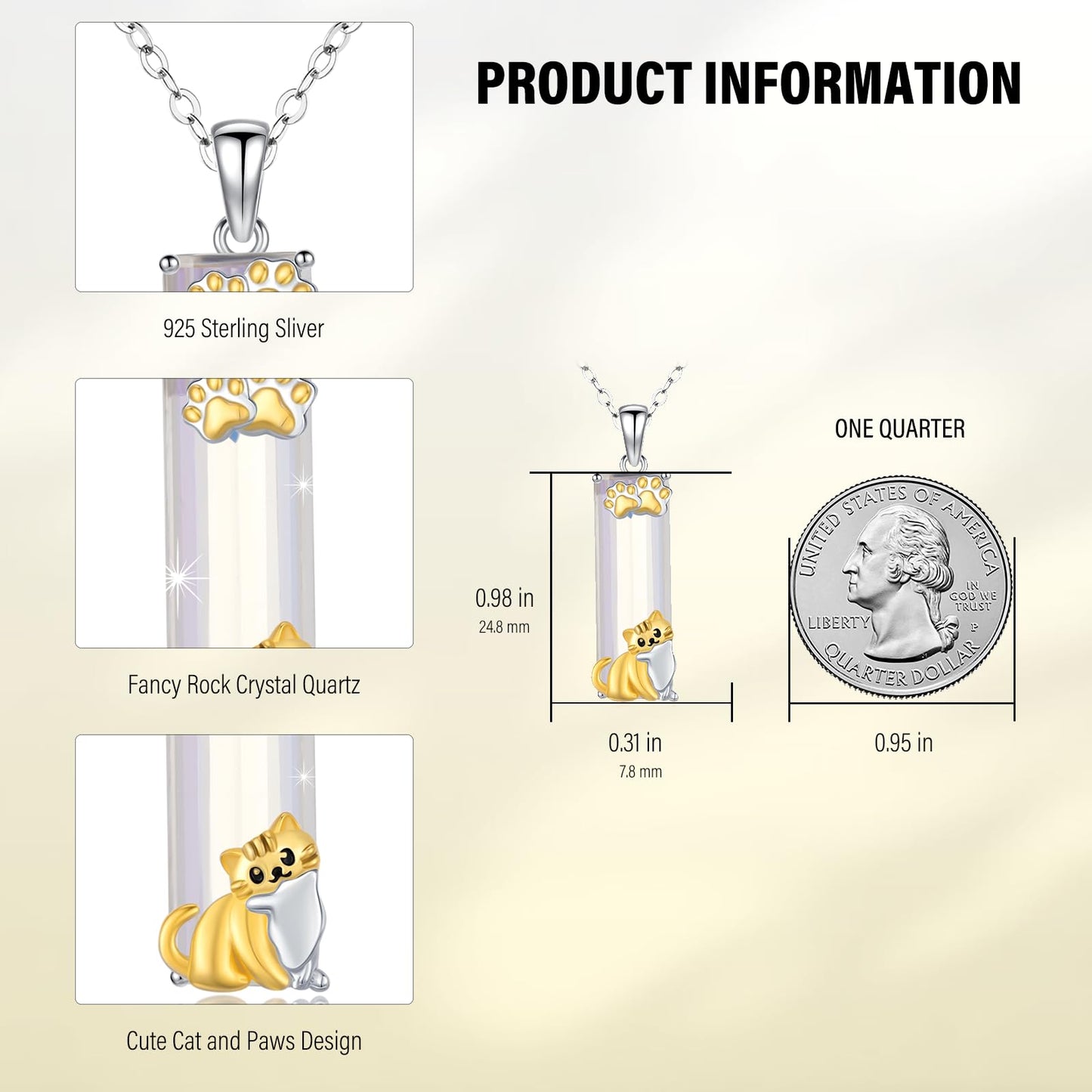 AENEAS Cat Necklace 925 Sterling Silver Crystal Animal Pendant Cute Paw Graduation Jewelry Gifts for Friend Daughter Her Wife Women
