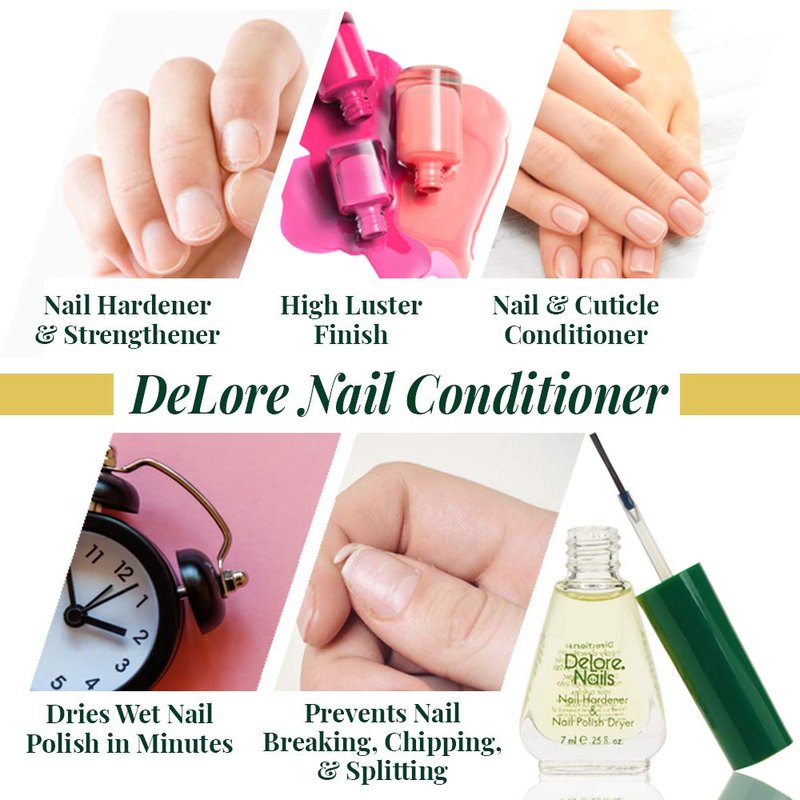 Delore for Nails Organic Nail Hardener and Nail Polish Dryer, .25-Ounce (Pack of 2) by Delore for Nails