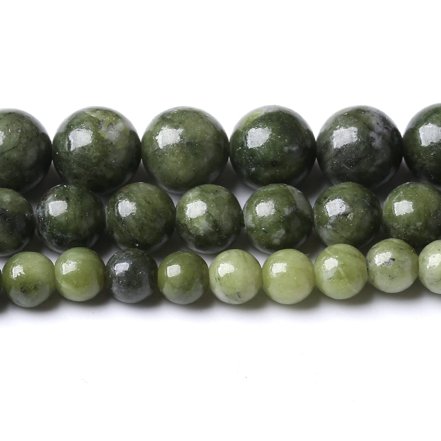 45PCS 8MM Natural Southern Jade Beads Round Loose Stone Beads for Jewelry Making DIY Energy Stone Healing Power Bracelet 15"