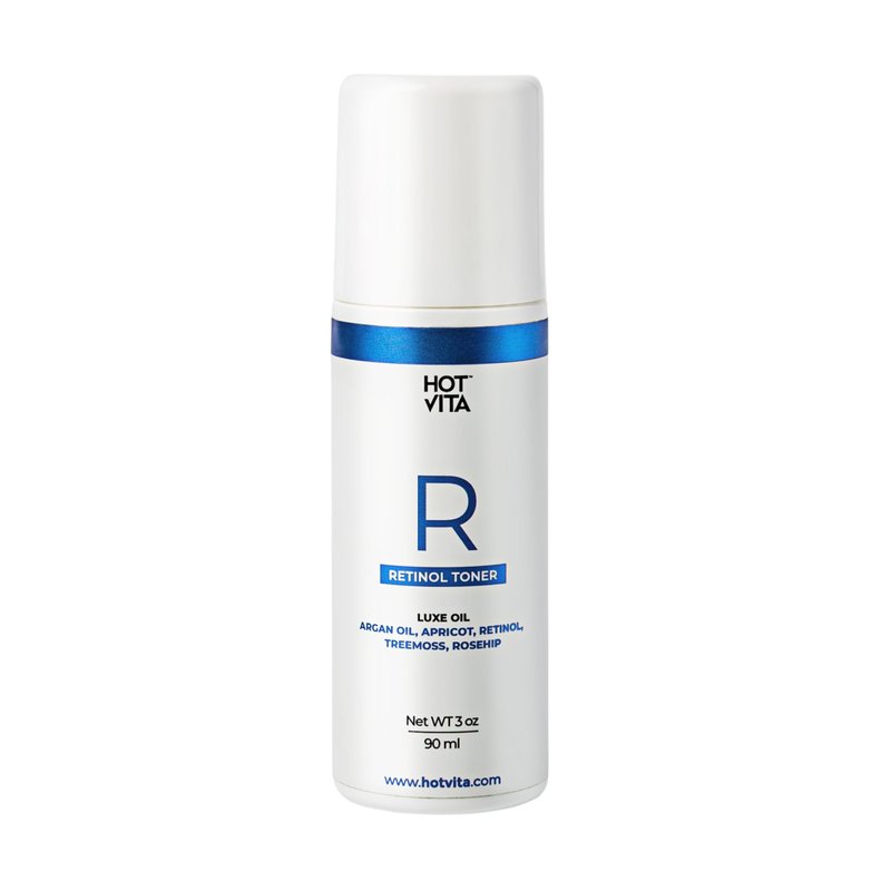 Hot Vita Retinol Toner – Roll-On Oil with Retinol for Smoother, Firmer-Looking Skin – Targeted Care for Belly, Thighs, Arms & Legs – Helps Improve Texture and Appearance