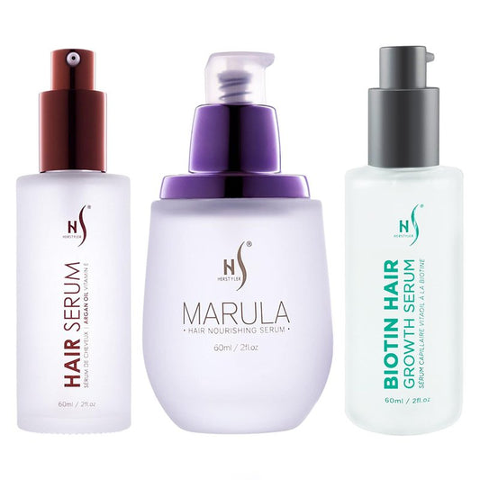 HerStyler Argan Oil, Marula Oil and Biotin Hair Serum Set