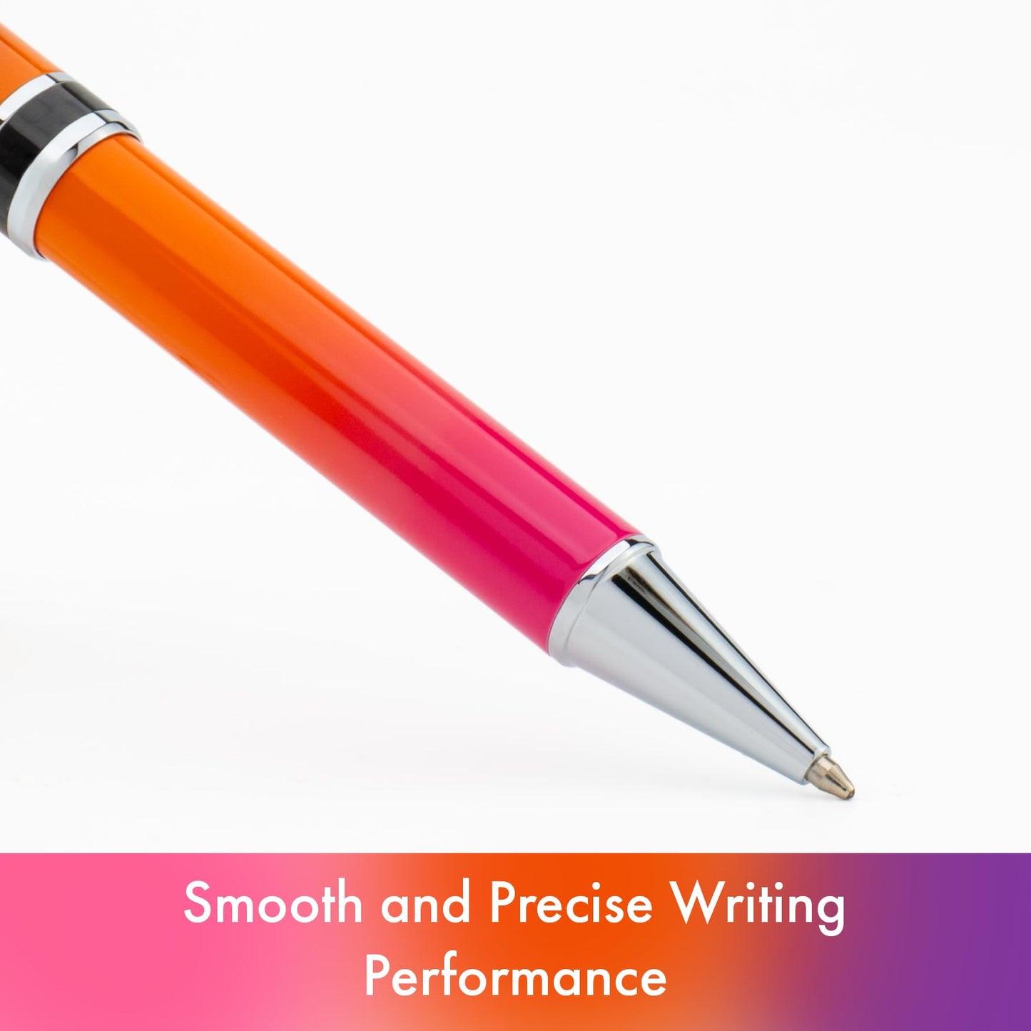 Monteverde USA Innova Ombre Fusion Luxury Ballpoint Pen – Harmony Purple/Orange/Pink Gradient Finish – Smooth Blue Gel Ink – Italian-Inspired, Refillable Parker-Style Pen