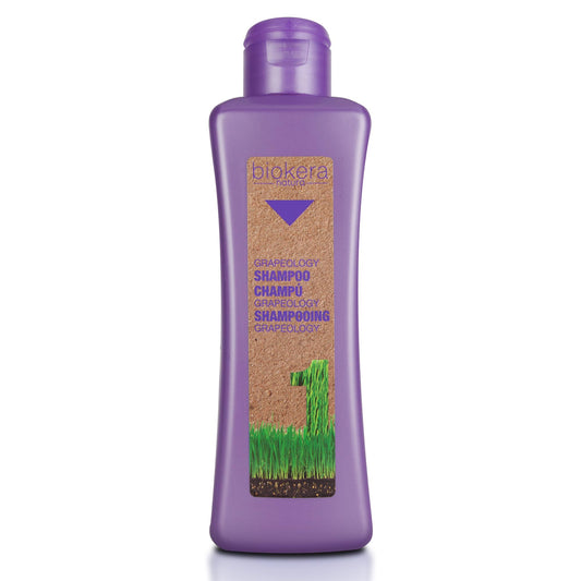 SALERM - Shampoo for White or Bleached Hair - Grapeology Biokera Natura Shampoo - 300 ml - With Grape Seed Oil - Nourishes and Hydrates Hair - Gentle Cleanse - Prevents Color Oxidation
