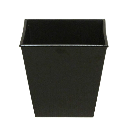 Admired by Nature Square Plastic Pot 5" Glazed Black Planter Pot - for Gardens, Plants, Home Decor, Organization