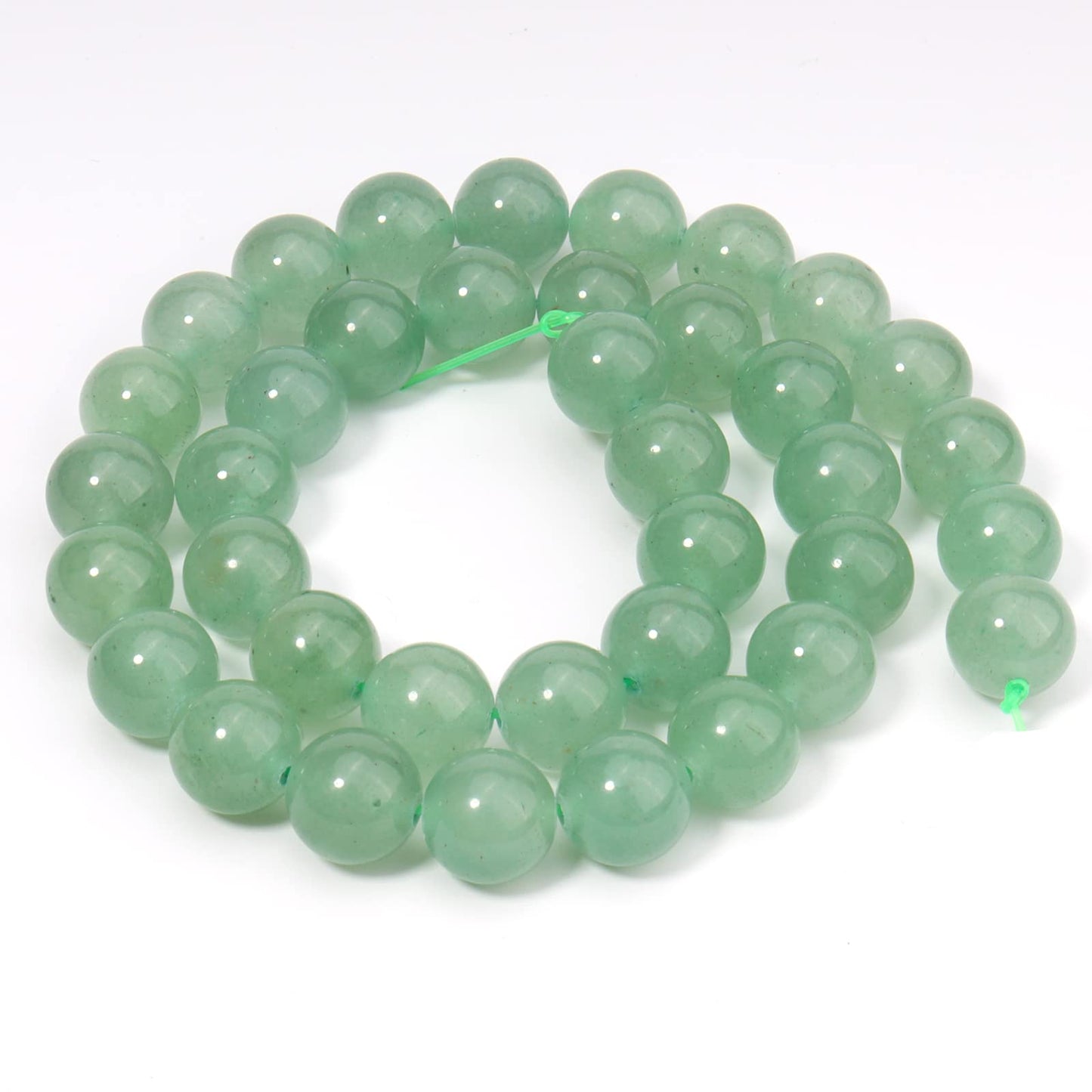 60pcs 6mm Natural Stone Beads Green Aventurine Beads Energy Crystal Healing Power Gemstone for Jewelry Making, DIY Bracelet Necklace