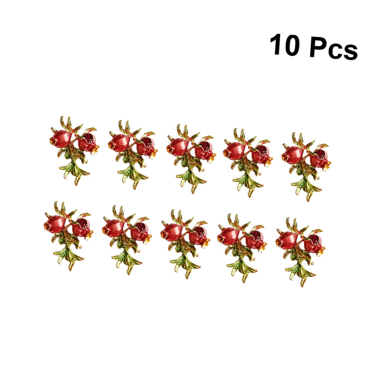EXCEART 20 Pcs Delicate Pomegranate DIY Headwear Accessories for Hair Clips Bags Shoes Decorative Brooch Charms for Crafting Festive Ornaments