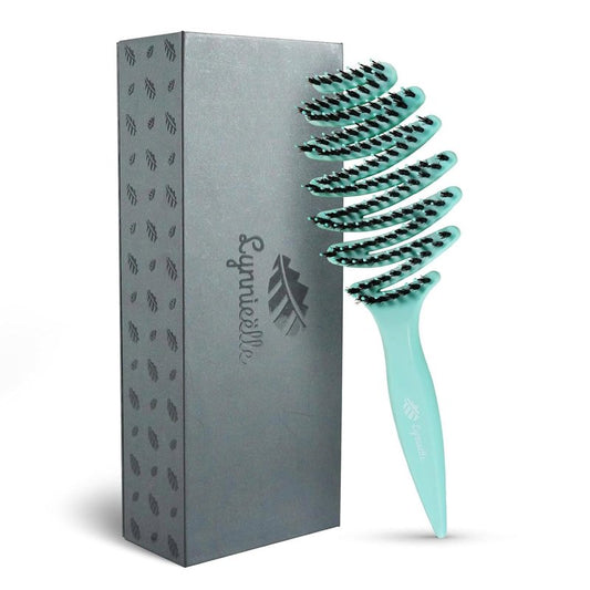 Lynnieëlle Boar Bristle Hair Brush for Fine Hair - Ultimate Smoothing Vented Detangler Wet Brush for Women, Gentle Scalp Massage, A Great Gift