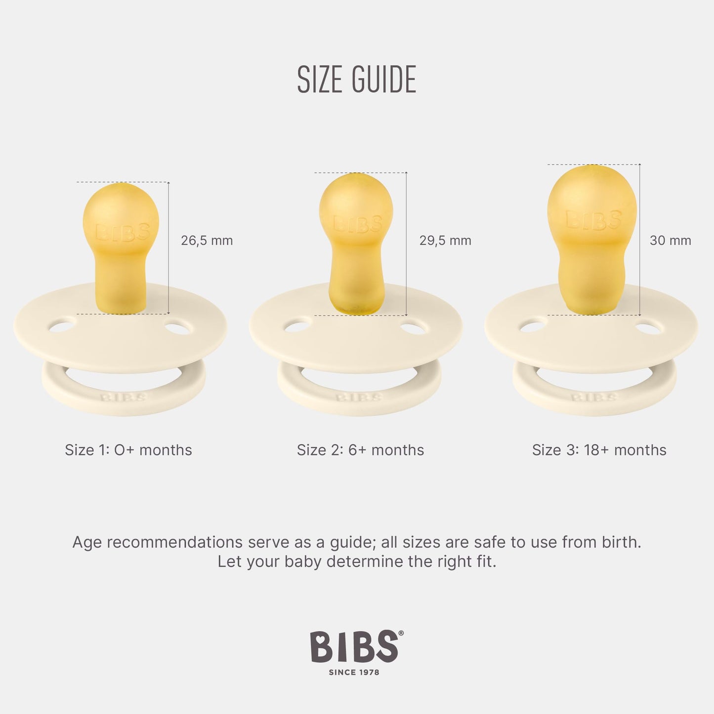 BIBS Pacifiers Colour Collection | Natural Rubber Baby Pacifier | Set of 2 BPA-Free Soothers | Made in Denmark | 0+ Months (Pack of 2) | Dusty Blue/Steel Blue
