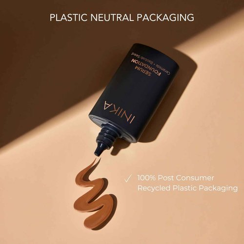 Organic Serum Foundation | Vegan, Buildable Coverage, Weightless Second Skin Feel, Transfer Proof with Skincare Ingredients in Sustainable Packaging. Vivid 25ml
