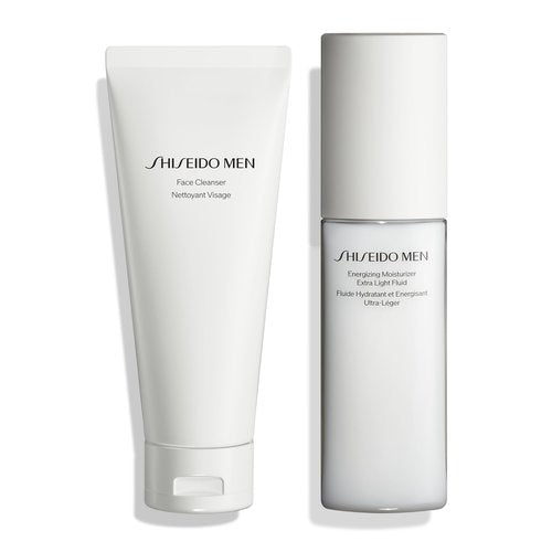 Shiseido Men Face Cleanser (125 mL) + Men Energizing Moisturizer Extra Light Fluid (100 mL)