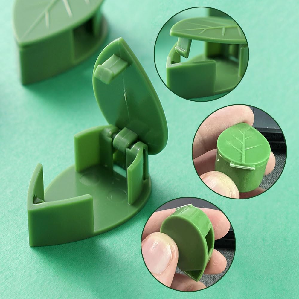 Plant Climbing Artifact Fixture Clip, 2026 New Plant Clips for Climbing Plants, Mini Leaf Clips Plant Support Clips with Adhesive Stickers, Self-Adhesive Invisible Wall Vines Fixing Clips (30 PCS)
