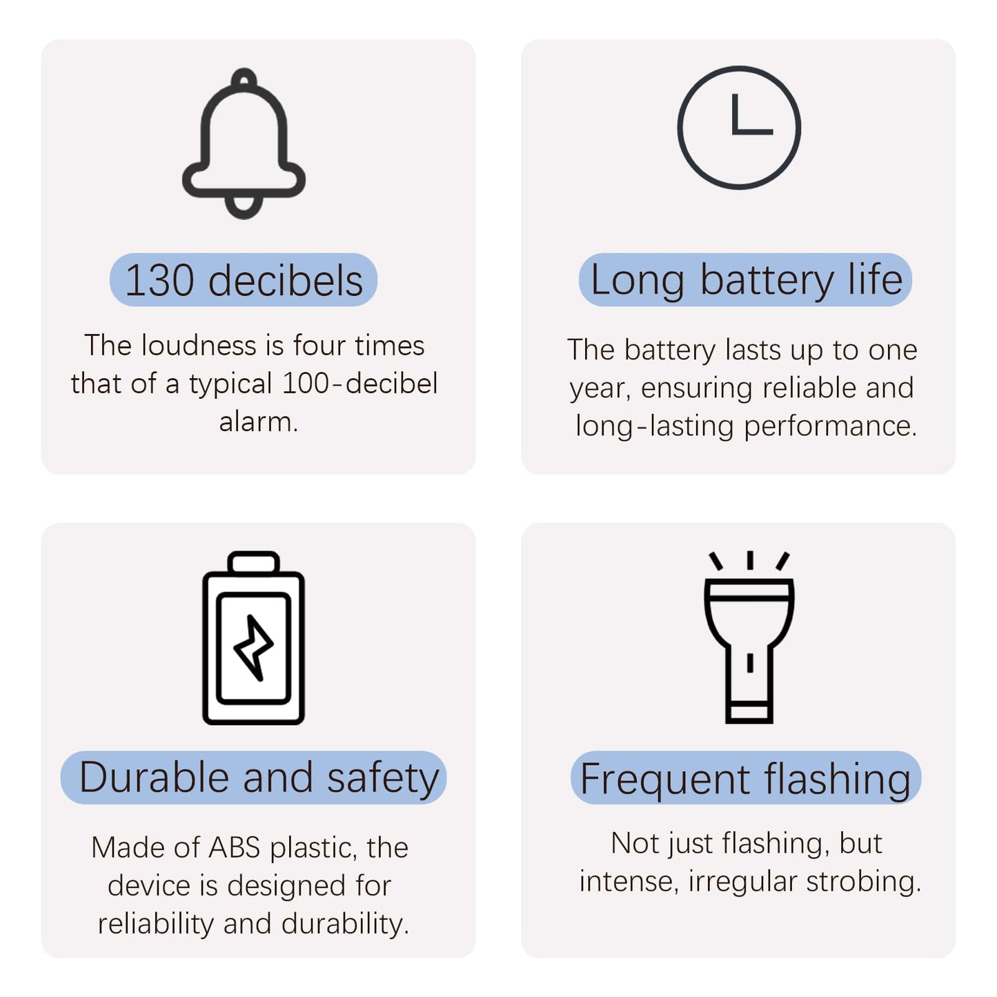 Halo-Siren Alarm, HaloSiren Personal Safety Alarm - Travel Safe Alarm with 130db Loud and LED Strobe Light, Safety Keychain Compatible with Bags, Keys, Backpacks (Purple)