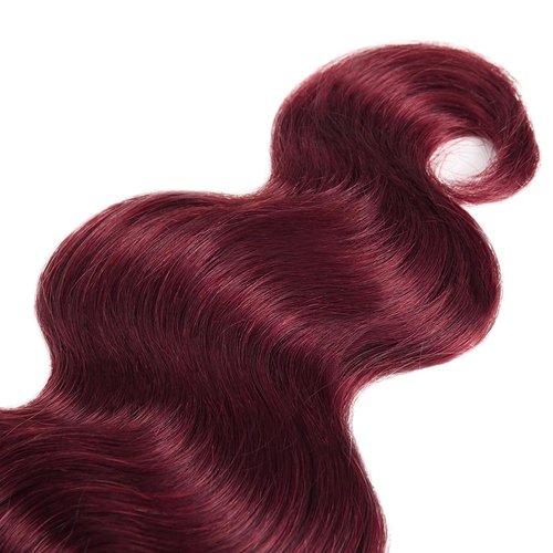 99j Burgundy Bundles Human Hair Body Wave Bundles Human Hair 26 28 30 Inch Wine Red Brazilian Hair 3 Bundle 50 Gram Per Bundle Unprocessed Virgin Remy Hair Extensions