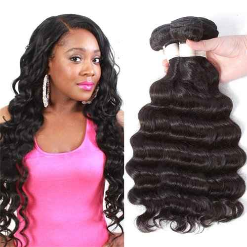 12A Loose Deep Wave 3 Bundles 22" 20" 18" 100% Virgin Human Hair Weave Deep Curly Unprocessed Malaysian Wet and Wavy Hair Weaving Bundles Natural Color Thick and Full
