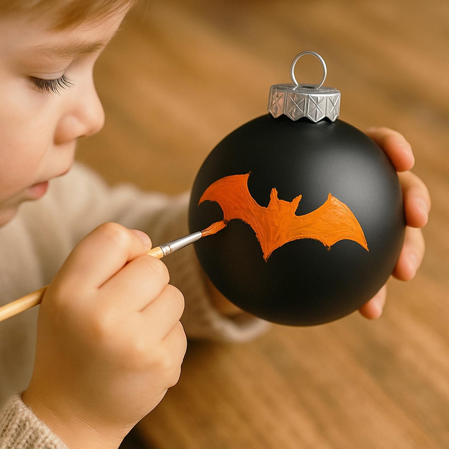 SLEETLY 12pc Matte Black Christmas Ball Ornaments – Plastic DIY Paintable Blank Plain Ornaments, Personalize Holiday Crafts for Kids & Adults - Decorate with Paint, Glitter, Stickers & Markers, 3.15"