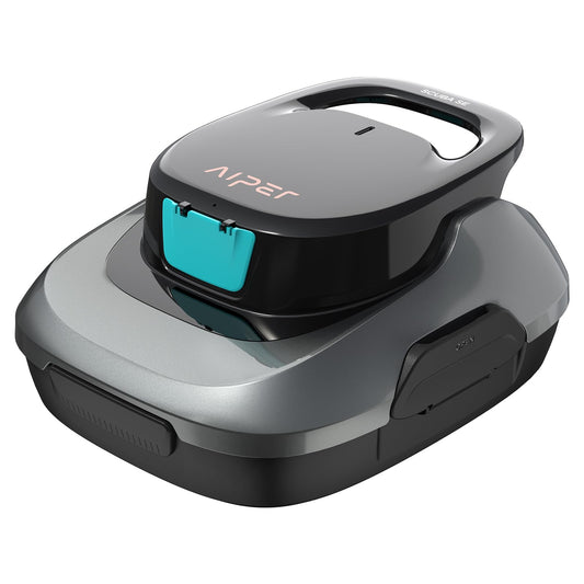 AIPER Scuba SE Cordless Pool Cleaner with 90-Min Runtime, 1665 GPH Strong Suction, Lightweight, Pool Vacuum for Above Ground Flat Pools up to 860 Sq.ft, Starry Gray & Teal