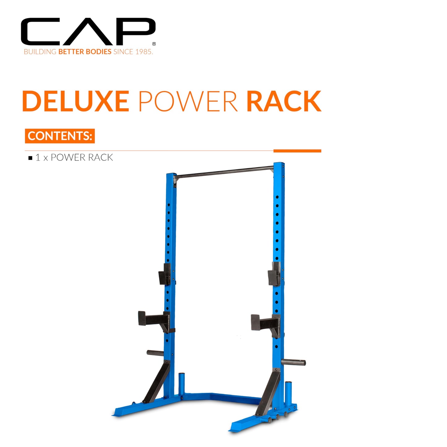 CAP Barbell FM-8000F Deluxe Power Rack, Blue