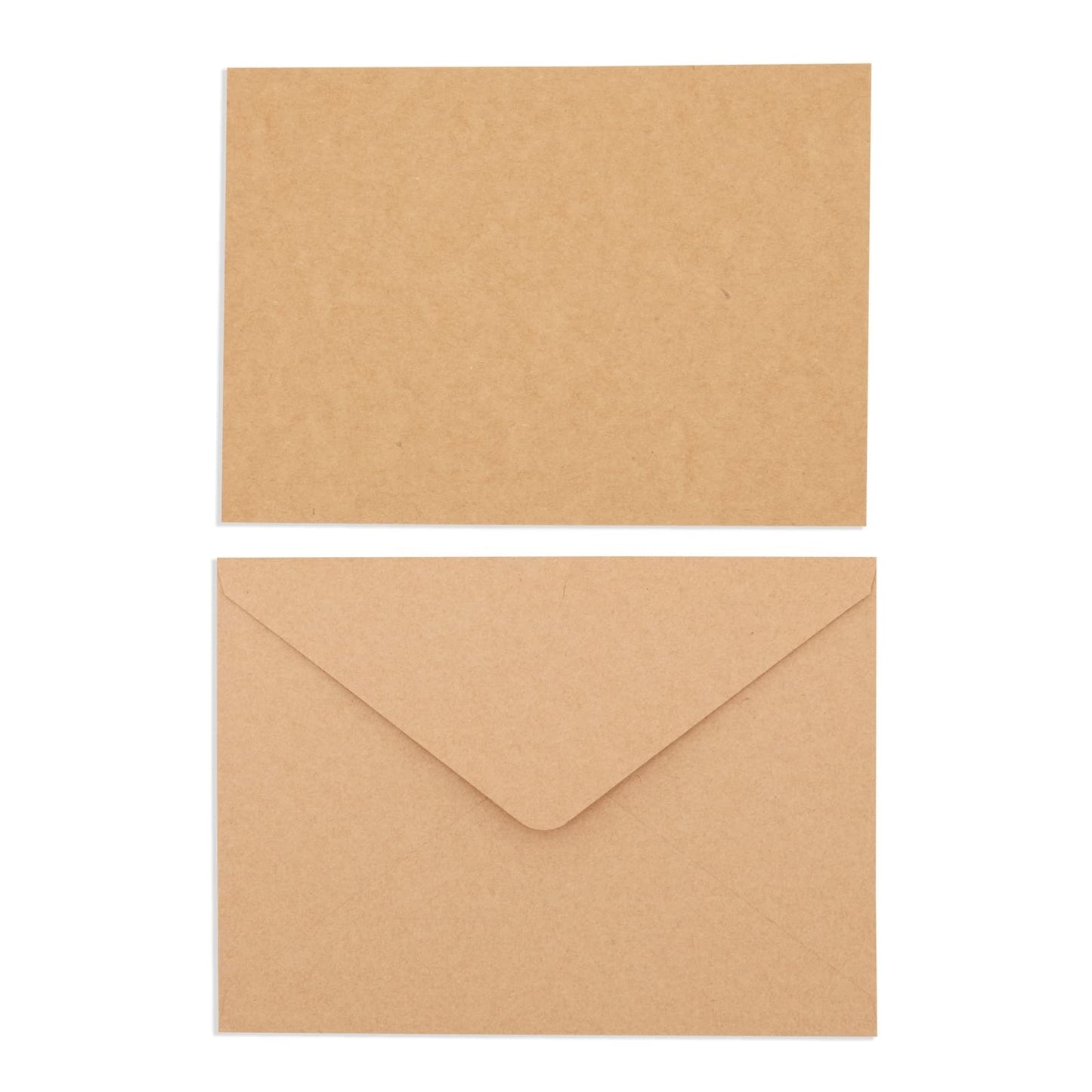 Best Paper Greetings Blank A7 Note Cards & Envelopes Set - Kraft Paper Stationery & Blank Cards and Envelopes - DIY Paper Crafting Supplies & Letter Writing Stationery - 5x7 In, 50-Pack, Brown Kraft
