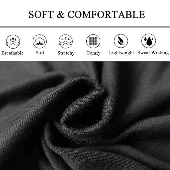 Sefiinh Wide Headbands For Women Stretch Headband Boho Head Bands Women's Hair Band Turban Workout Hairband Accessories Black Gray White 6 Pack