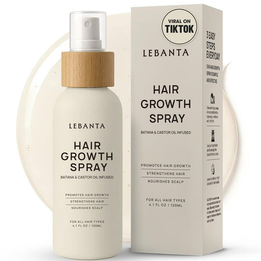 Hair Growth Oil Spray - 100% Pure Organic Batana, Castor & Rosemary Oils for Thicker Hair | 4.1 Fl Oz