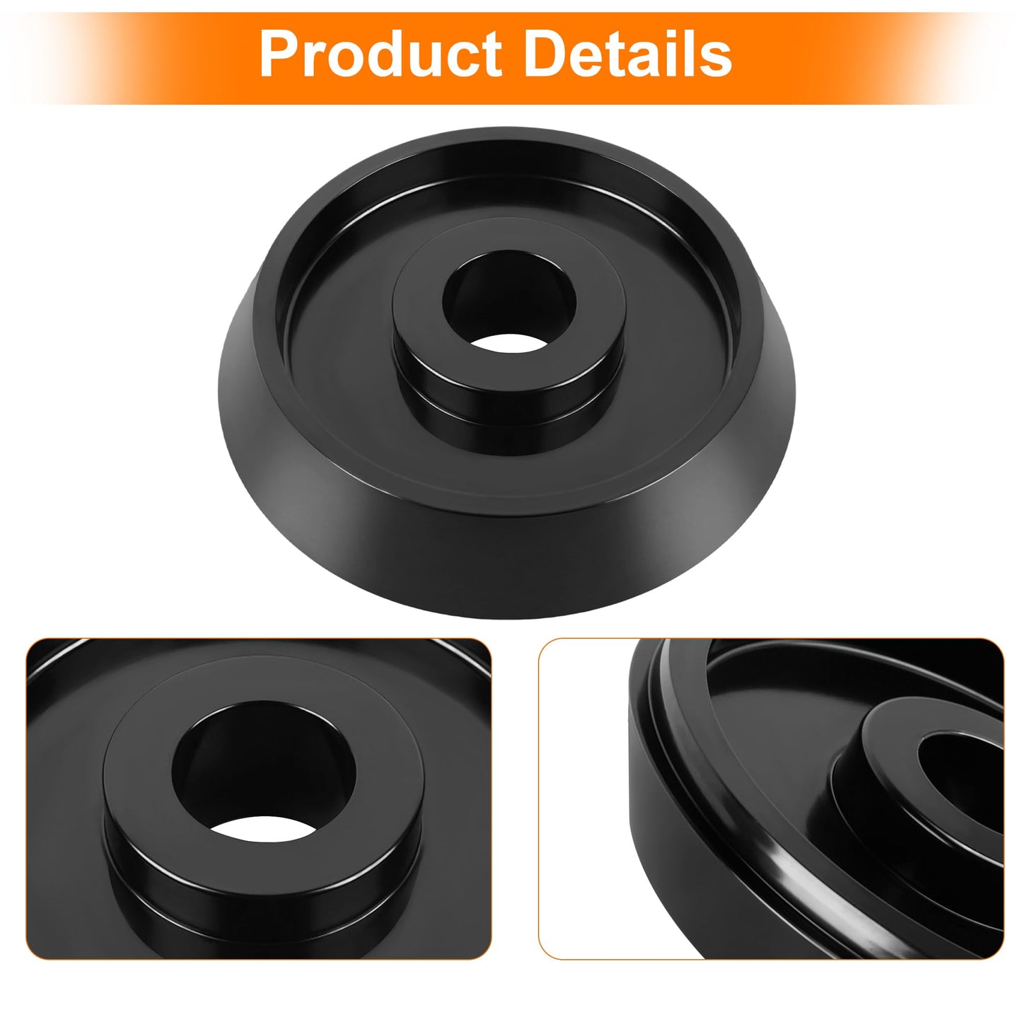 Wheel Balancer 6" - 7" Large Tapered Cone for F450 & F550 Trucks - Fits Accuturn, Bosch, CEMB, Coats, Corghi, FMC, Hofmann, Hunter, John Bean, Kwikway, Snap-On with 40mm Shaft-Black